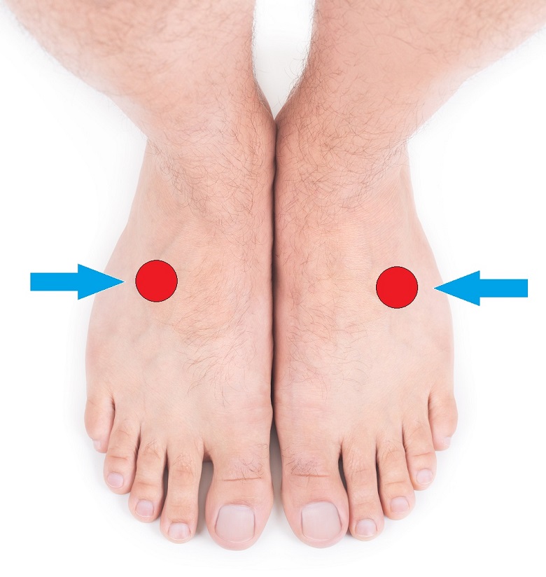 reaction spot on foot for back pain