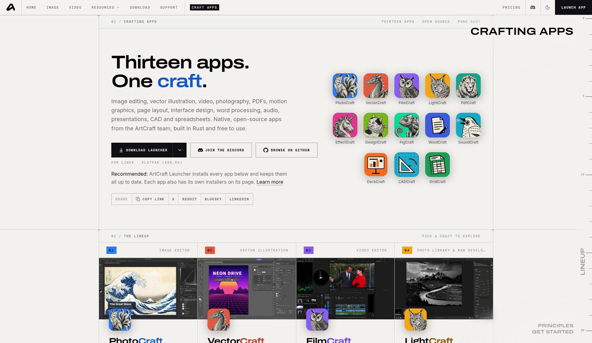 ArtCraft Crafting Apps lineup on getartcraft.com/apps