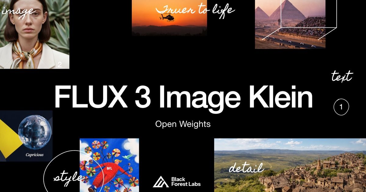 FLUX 3 Image Klein official Open Graph image from bfl.ai