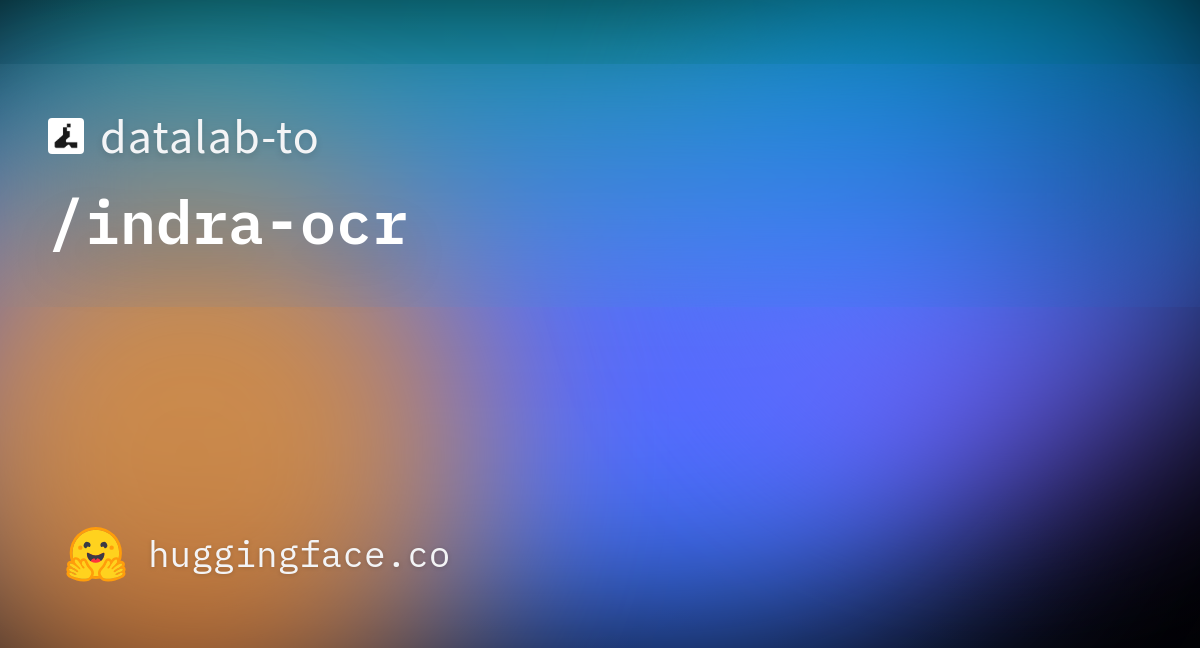Hugging Face social card for datalab-to/indra-ocr