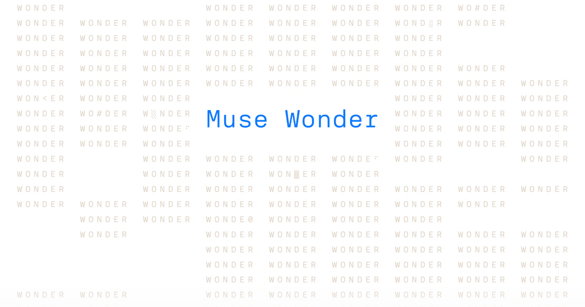 Official Meta AI Research social card for Muse Wonder