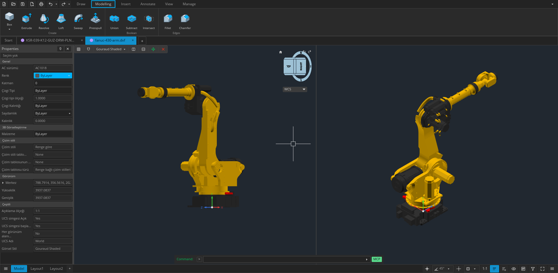 Official Open CAD Studio 3D modeling screenshot from the project repository